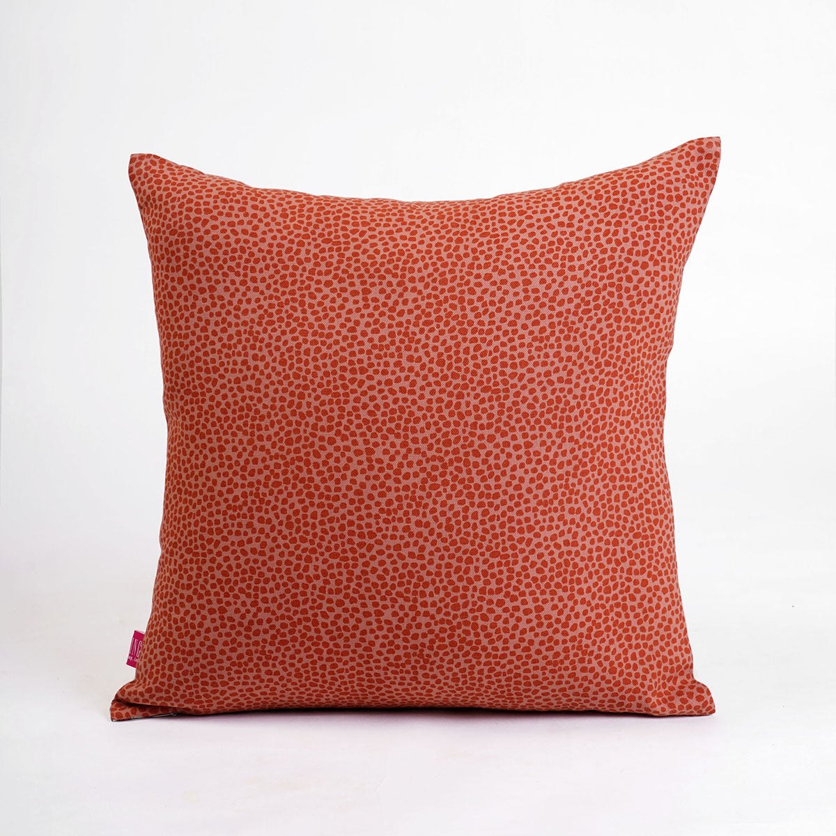 MODERN RETRO - Terracotta reversible cotton throw pillow cover, leaf print, sizes available.