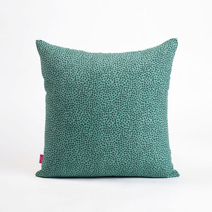 MODERN RETRO - Aqua Green reversible cotton throw pillow cover, leaf print, sizes available