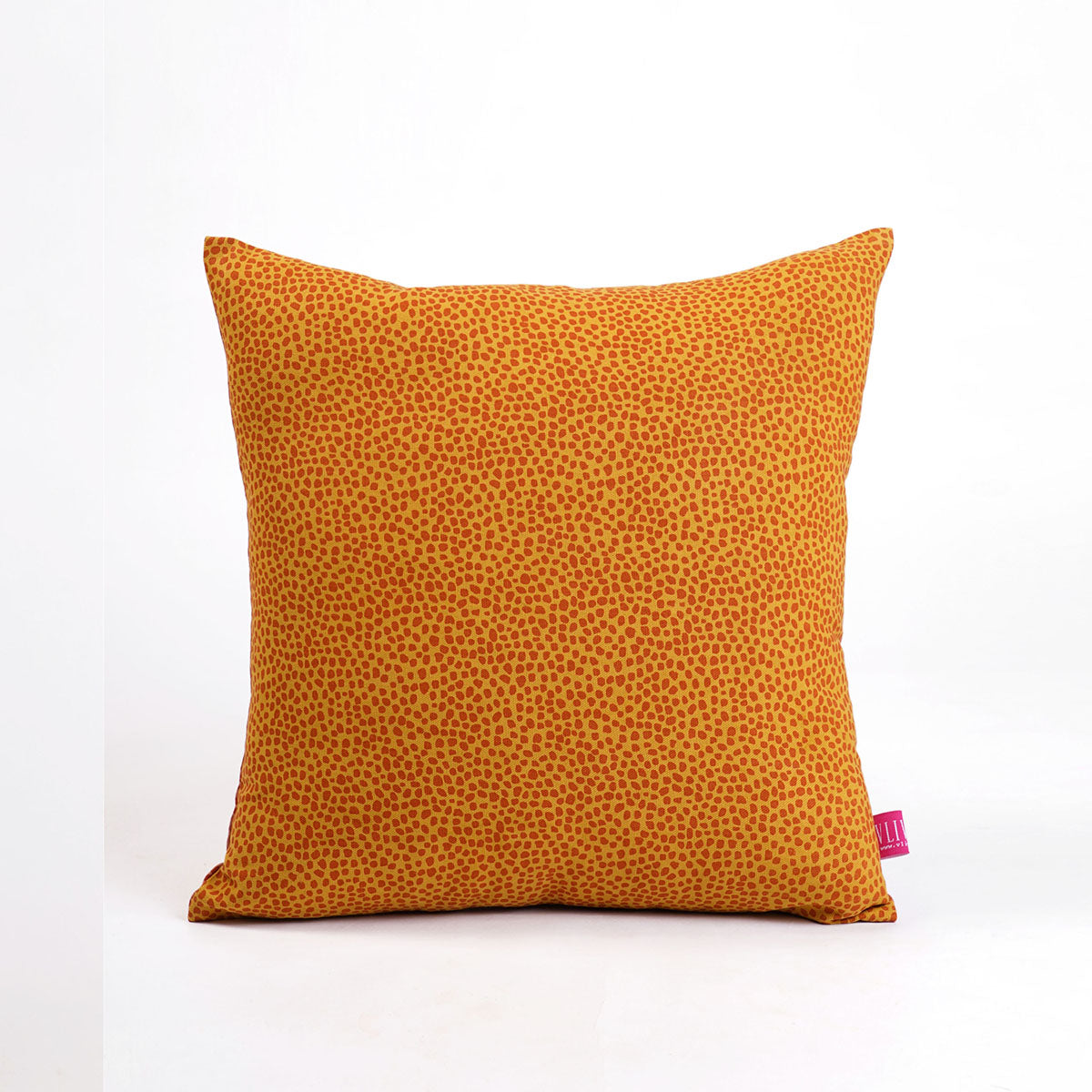 MODERN RETRO - Mustard Yellow &amp; Terracotta reversible throw pillow cover, dot print, sizes available.