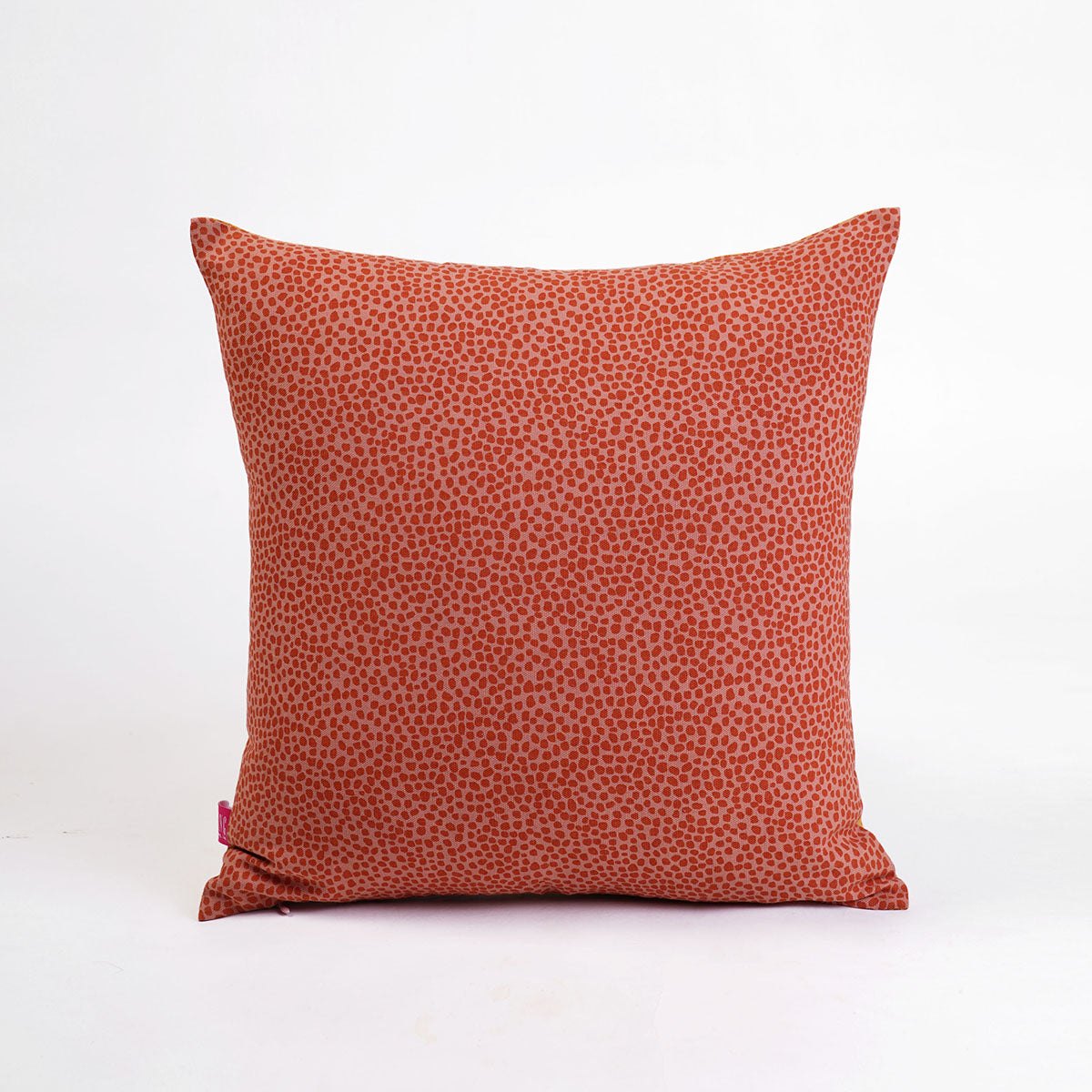 MODERN RETRO - Mustard Yellow &amp; Terracotta reversible throw pillow cover, dot print, sizes available.