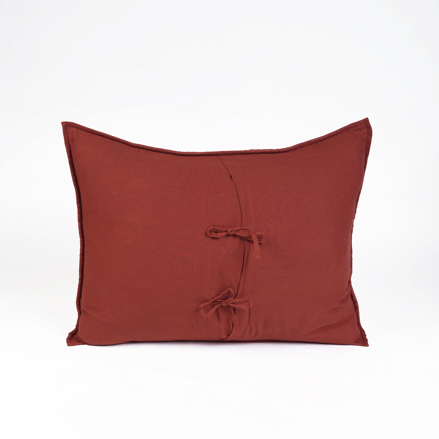 Terracotta Kantha Quilted Pillow Cases | Chevron Pattern | Handmade | Multiple Sizes