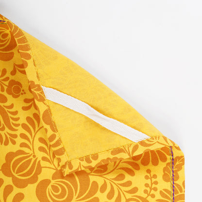 Matyo Yellow Printed Kitchen Towel, 100% cotton, size 20"X28"