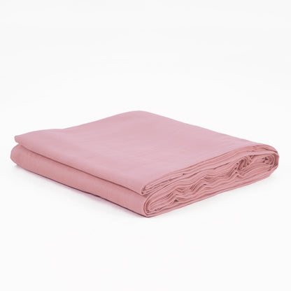 OLD ROSE 300TC flat sheet set, premium pure cotton satin - Vliving