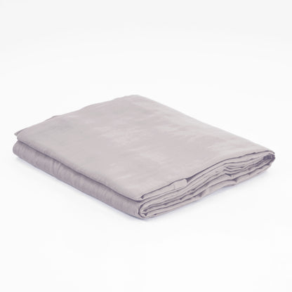 CONCRETE GREY 300TC flat sheet set, premium pure cotton satin - Vliving
