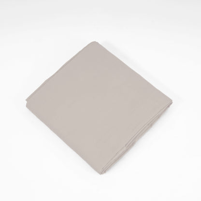 CONCRETE GREY 300TC flat sheet set, premium pure cotton satin