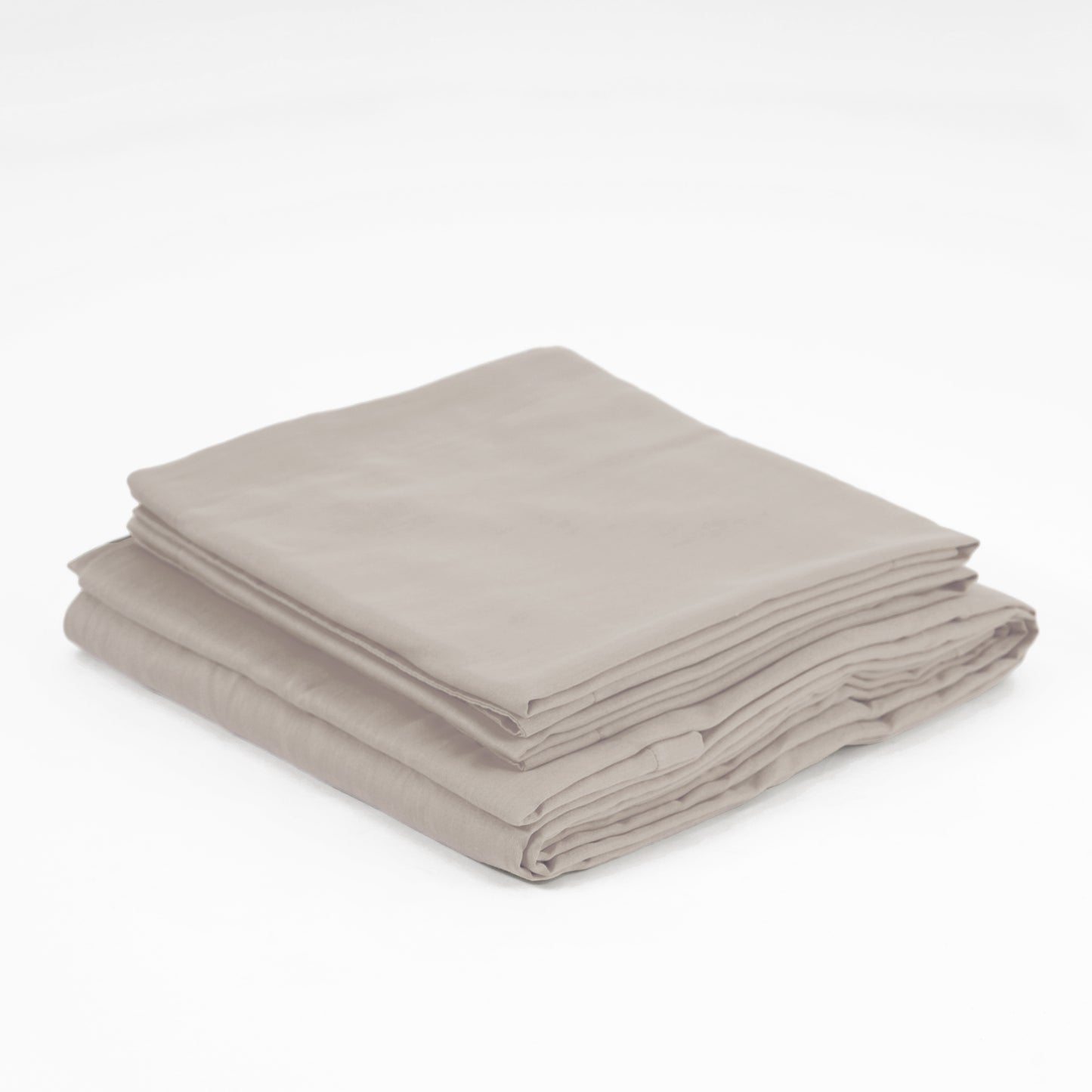 CONCRETE GREY 300TC flat sheet set, premium pure cotton satin