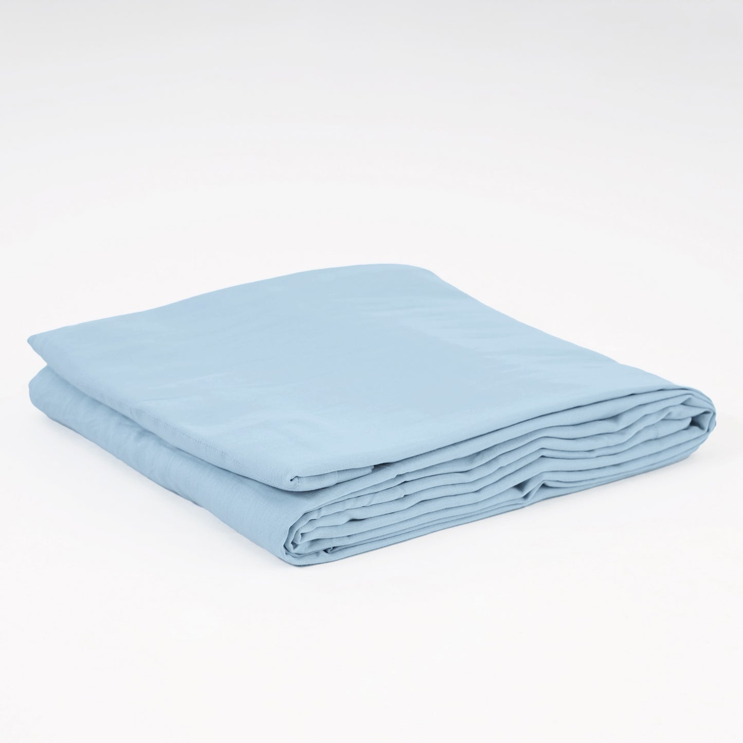 SKY BLUE 300TC flat sheet set, premium pure cotton satin - Vliving