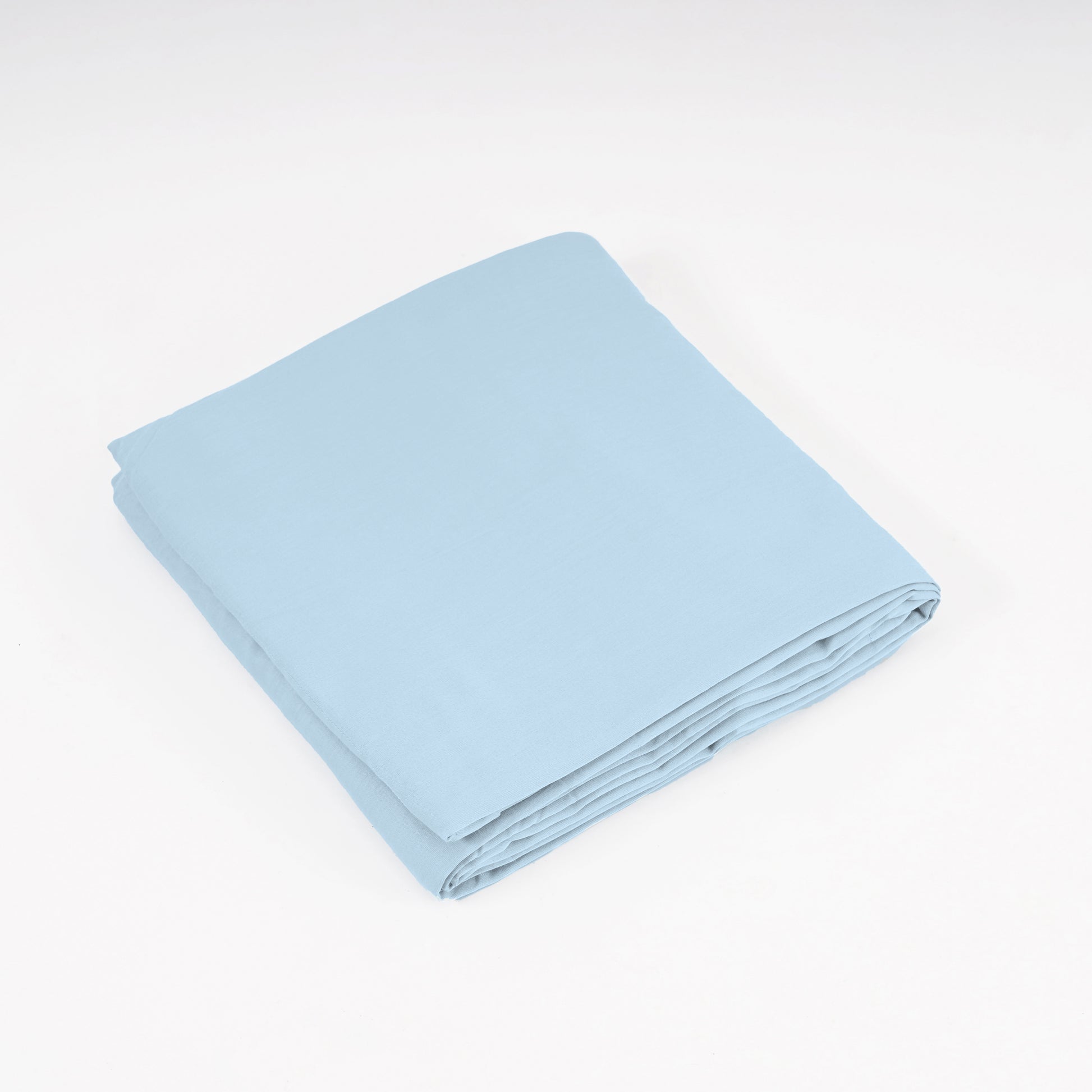 SKY BLUE 300TC flat sheet set, premium pure cotton satin - Vliving