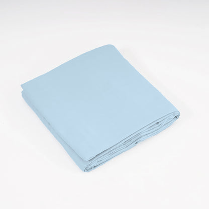 SKY BLUE 300TC flat sheet set, premium pure cotton satin - Vliving