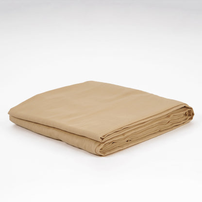 BEIGE 300TC flat sheet set, premium pure cotton satin
