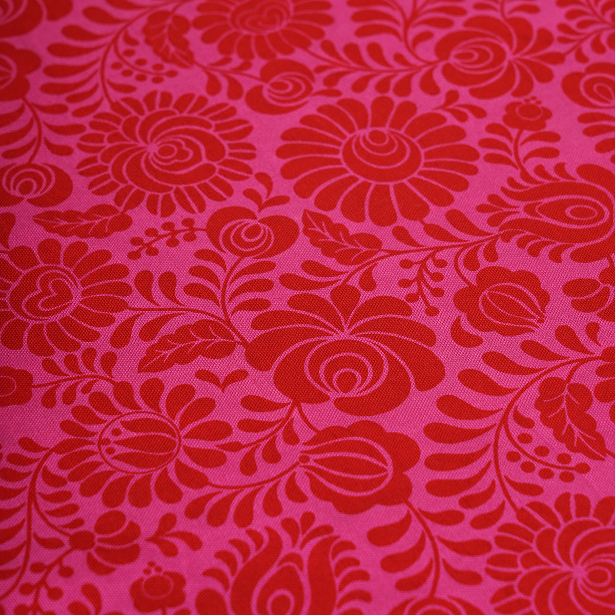 MATYO - Hot Pink colour Table cloth, floral print cotton fabric, size available, Napkins available