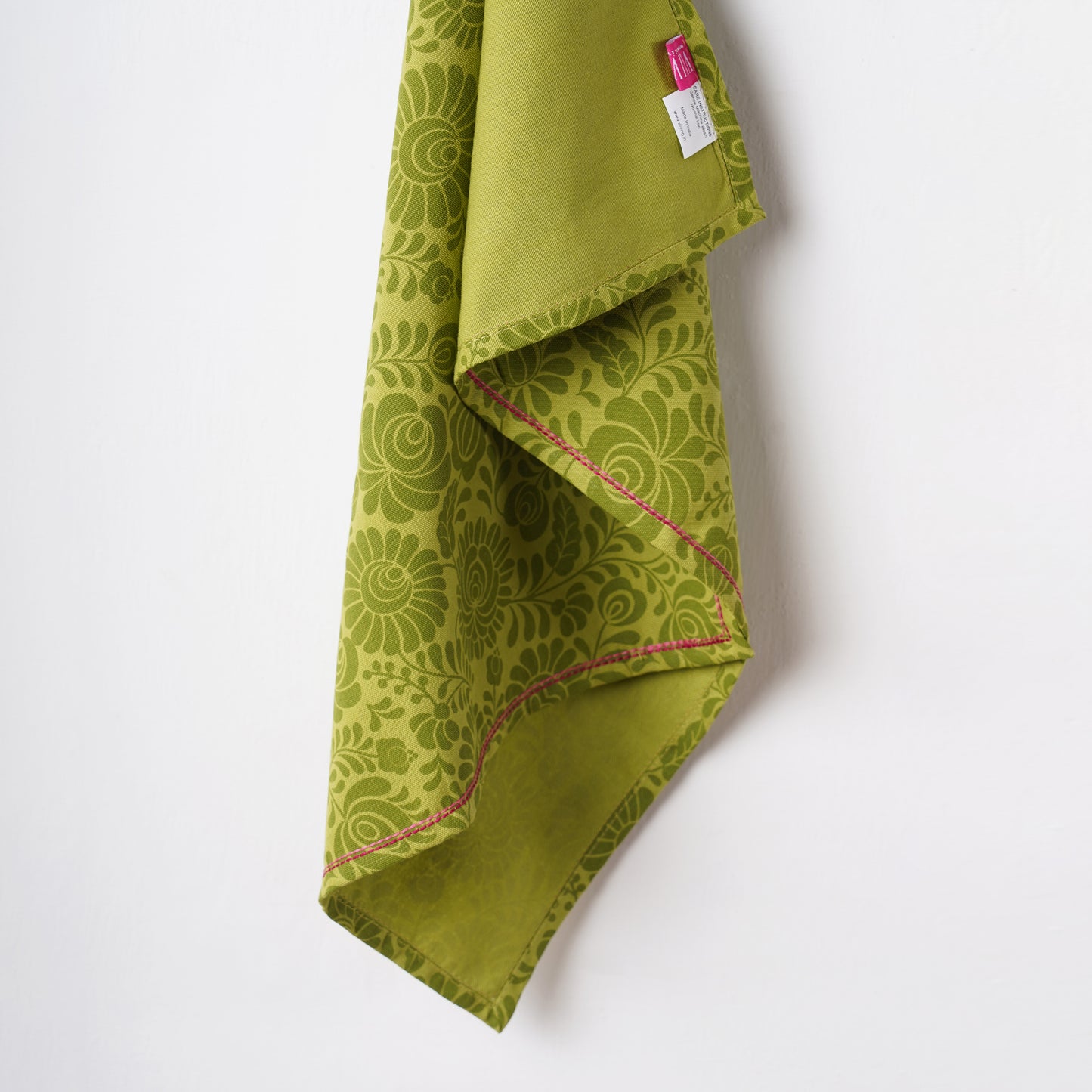 Matyo Green Floral Print Cotton Table Napkin | Set of 4 or 6 | 18 × 18 inches