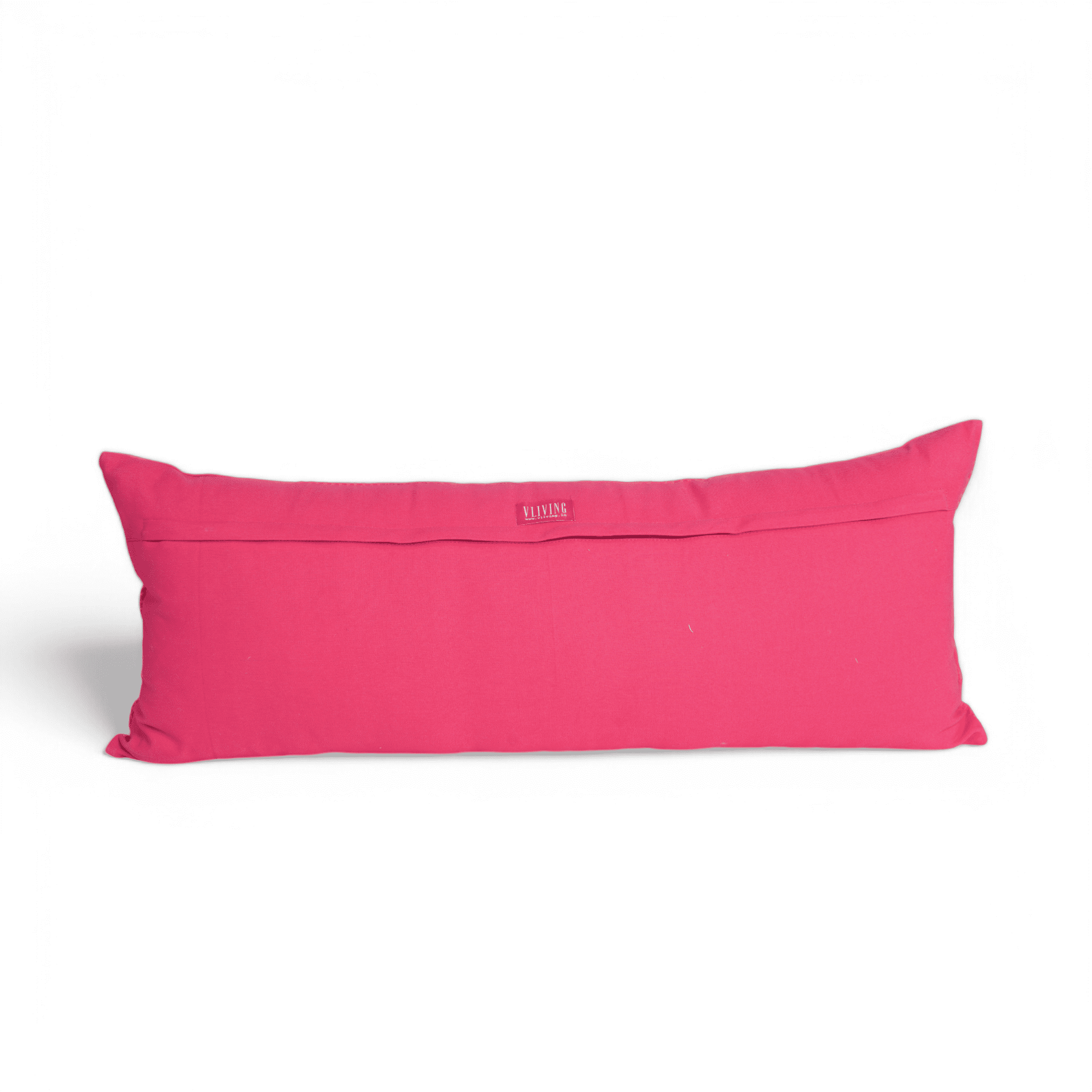 KASHIDAKAARI - Garnet red long lumbar cotton pillow cover with modern retro pattern embroidery, 12X30 inches, other sizes available
