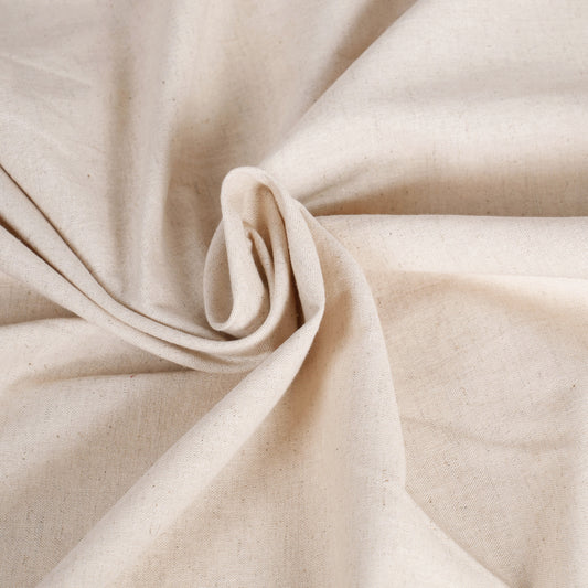 AMOUR - Beige Solid colour Linen Fabric, by the metre