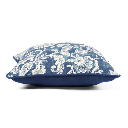 DOMINOTERIE - Indigo Colour Printed Cotton Bed Runner Set - King / Queen / Twin Size