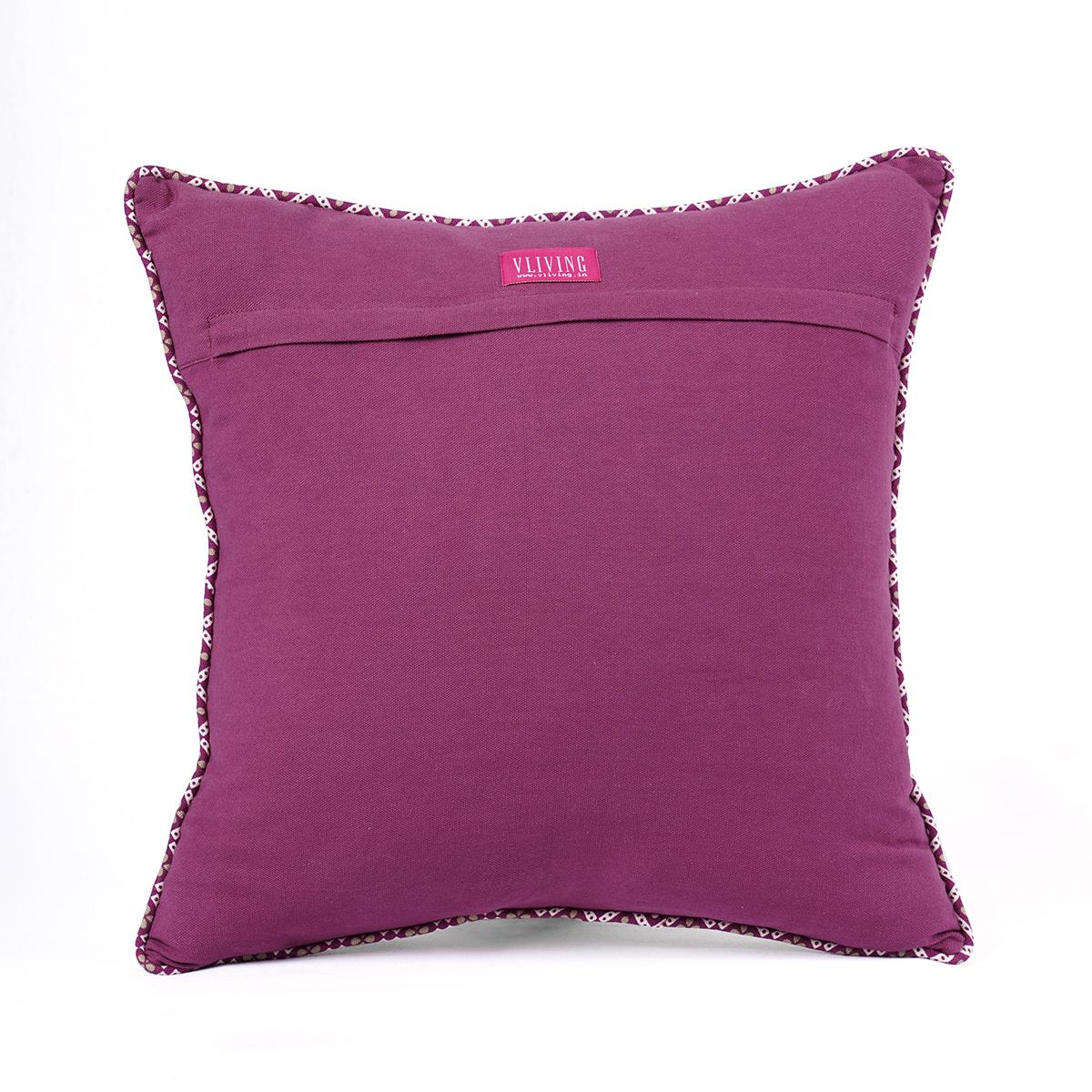 Plum DOMINOTERIE small floral print cotton pillow cover, sizes available