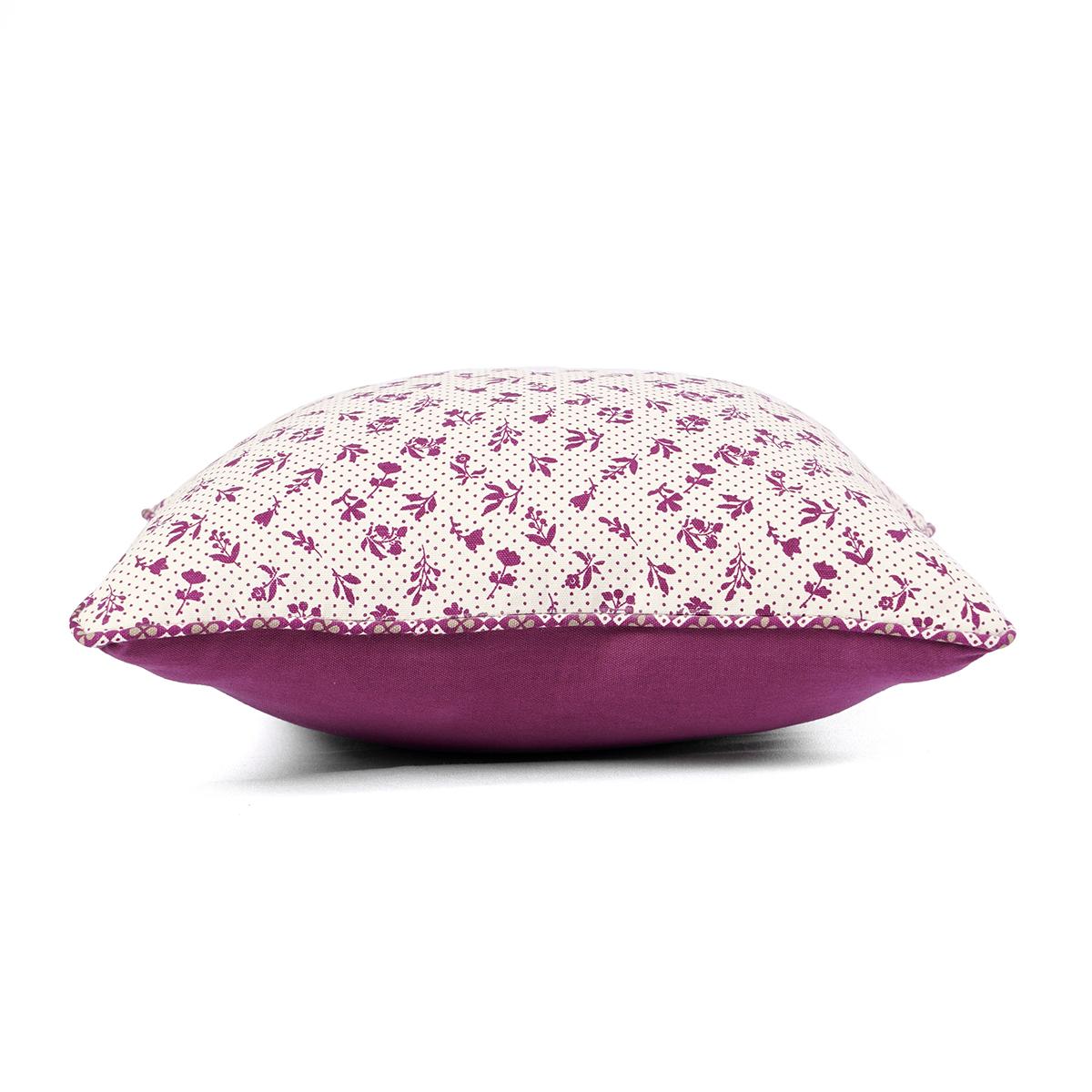 Plum DOMINOTERIE small floral print cotton pillow cover, sizes available