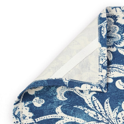 Indigo Blue Printed Kitchen Towel, bold floral pattern, 100% cotton, size 20"X28"