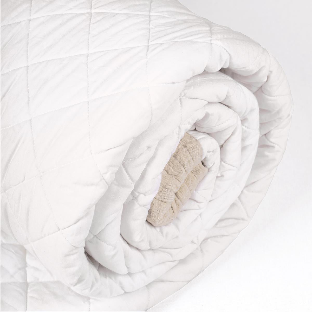 SHWET - Natural and White quilted bedspread, cotton and cotton flex quilt, 100% cotton, Sizes available