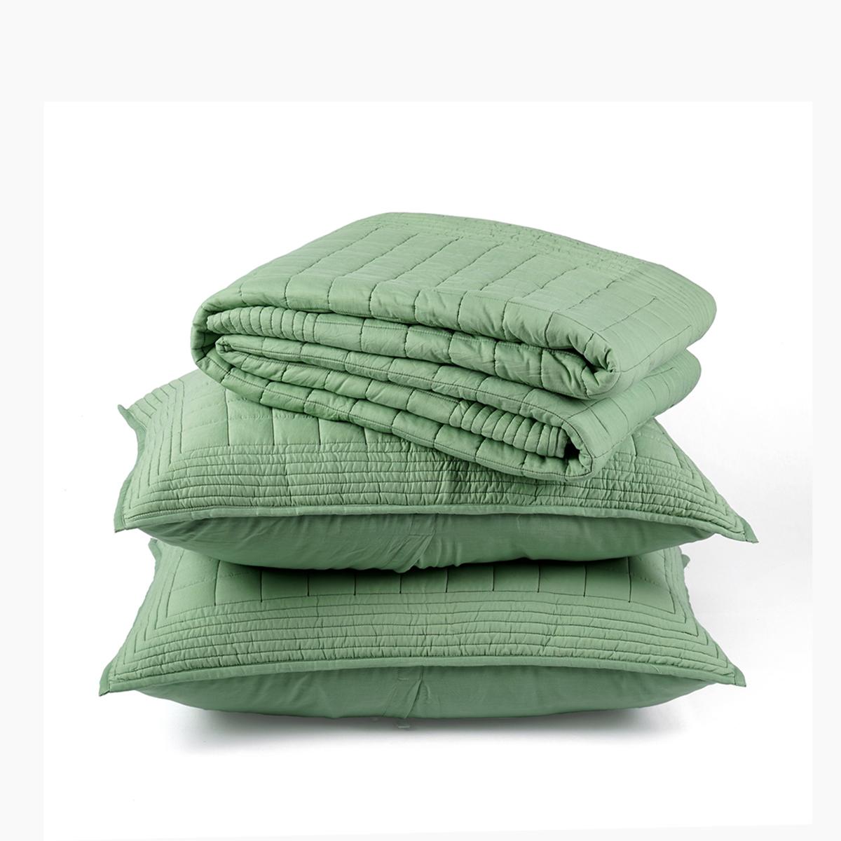 SAGE GREEN cotton Quilted pillow cases, Sizes available