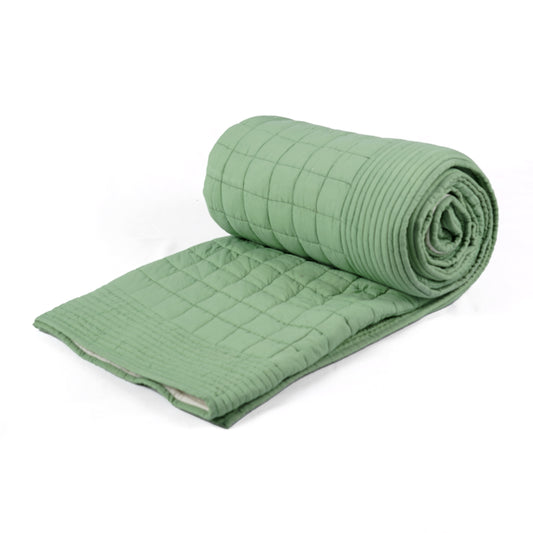 SAGE GREEN cotton Quilt, Sizes available