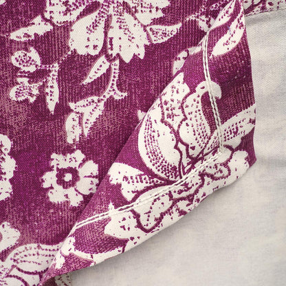 Plum DOMINOTERIE bold floral print cotton table cover, sizes available