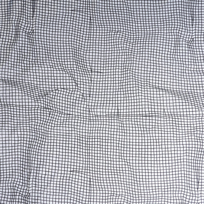 Black illusion check print sheer fabric