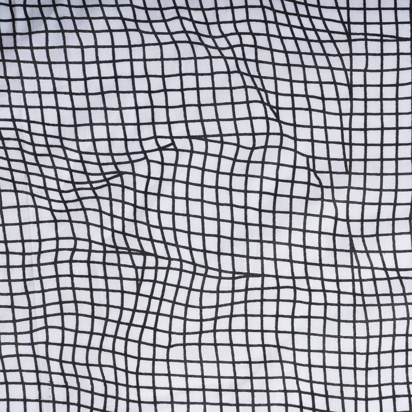 Black illusion check print sheer fabric