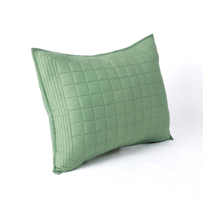 SAGE GREEN cotton Quilted pillow cases, Sizes available