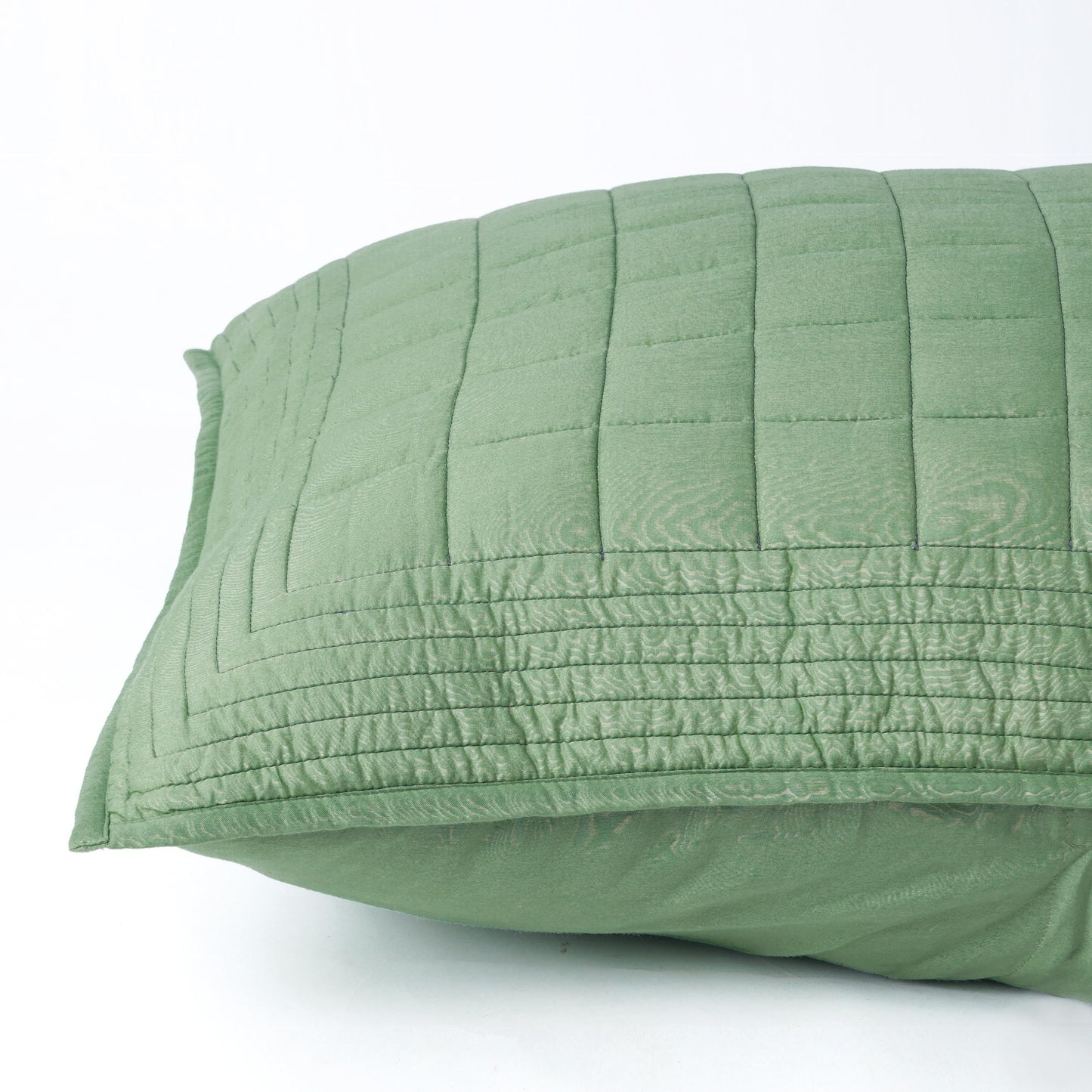 SAGE GREEN cotton Quilted pillow cases, Sizes available