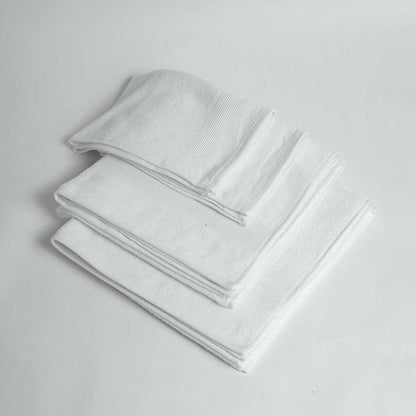 Bath towels, set of 4, white colour