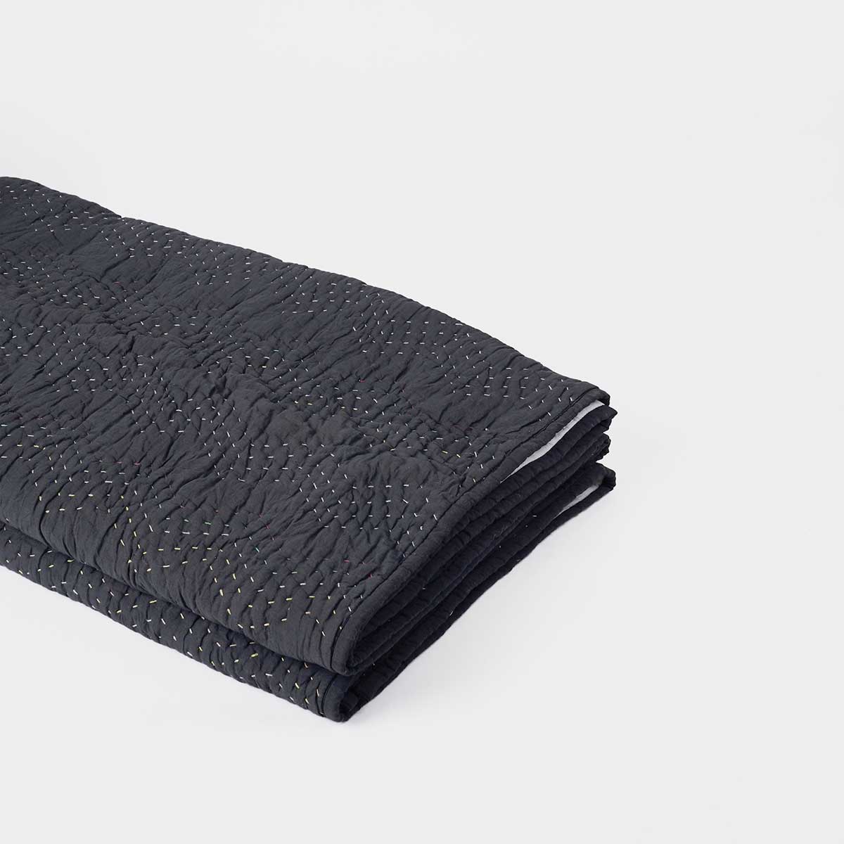 Black quilted throw blanket sale