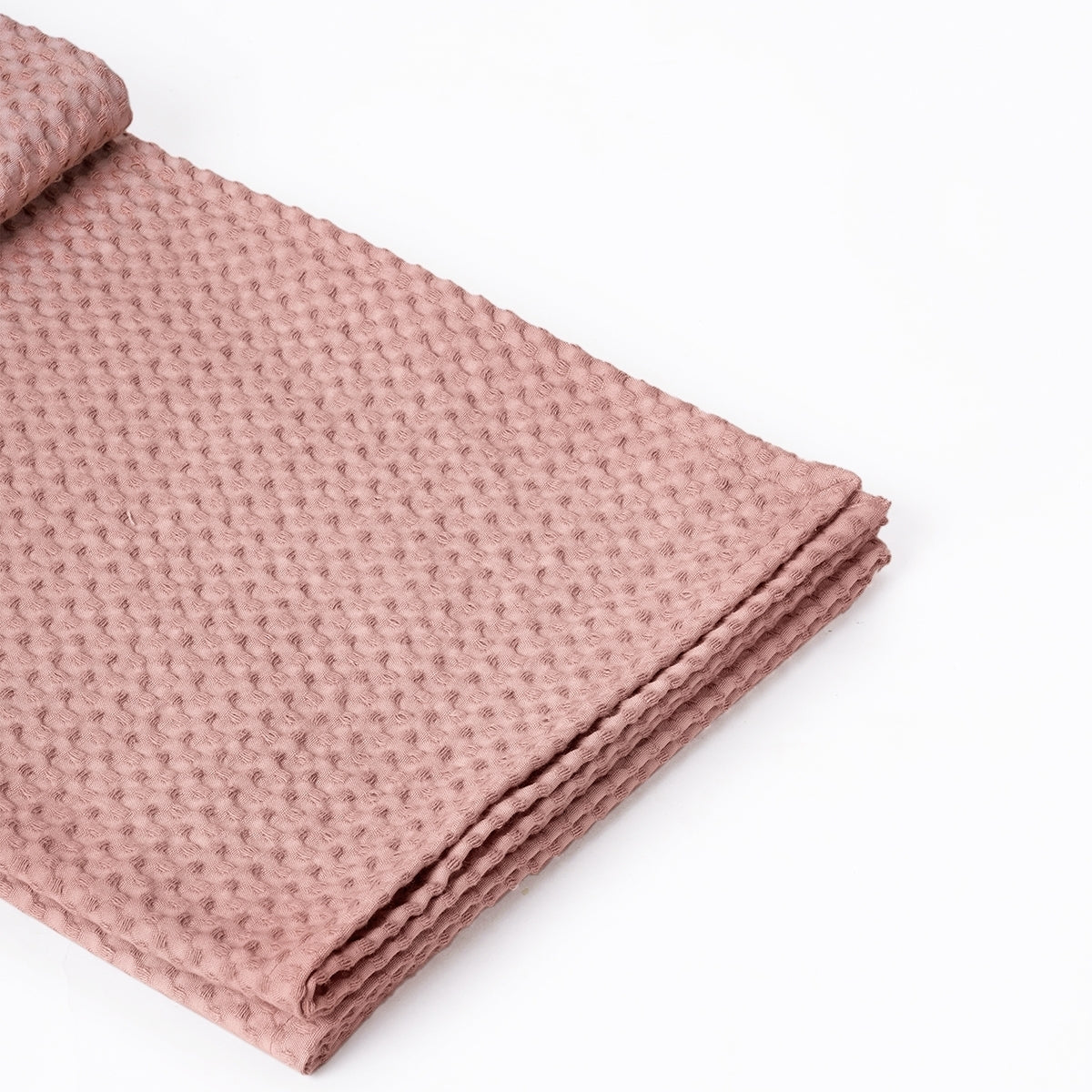 Old Rose colour waffle Throw blanket 100 cotton 50X60 inches