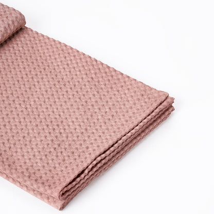 Old Rose colour waffle Throw blanket, 100% cotton, 50X60 inches