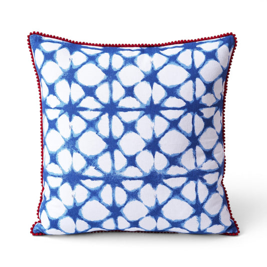 Pillow cover, Tie dye prism pattern, Blue and white, standard size 16X16 inches, other sizes available - Vliving