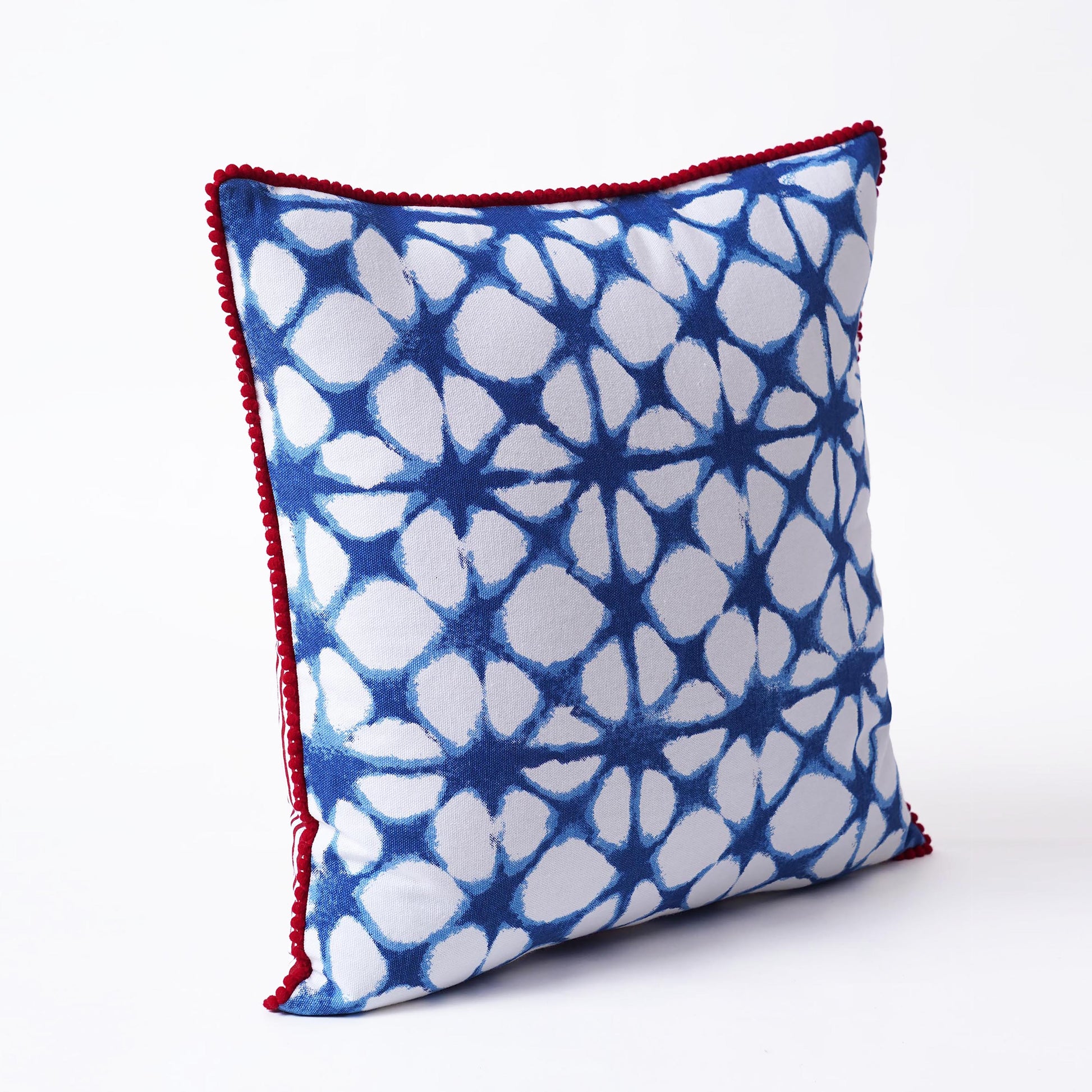 Pillow cover, Tie dye prism pattern, Blue and white, standard size 16X16 inches, other sizes available - Vliving
