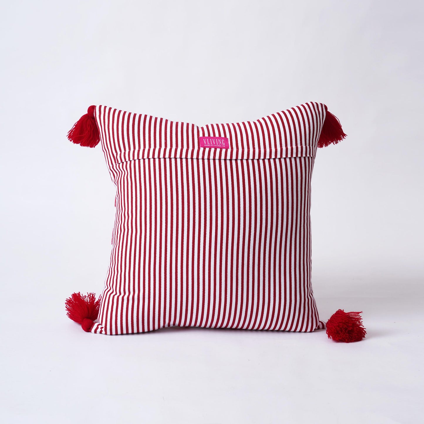 Pillow cover, Tie dye prism pattern, Red and white, standard size 16X16 inches, other sizes available