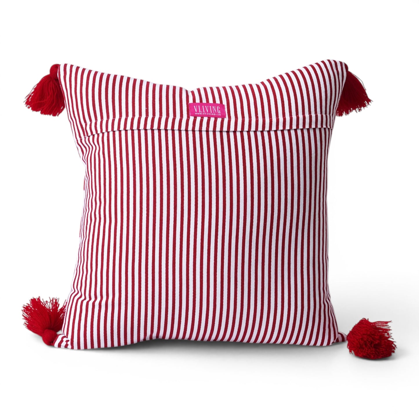 Pillow cover, Tie dye prism pattern, Red and white, standard size 16X16 inches, other sizes available - Vliving
