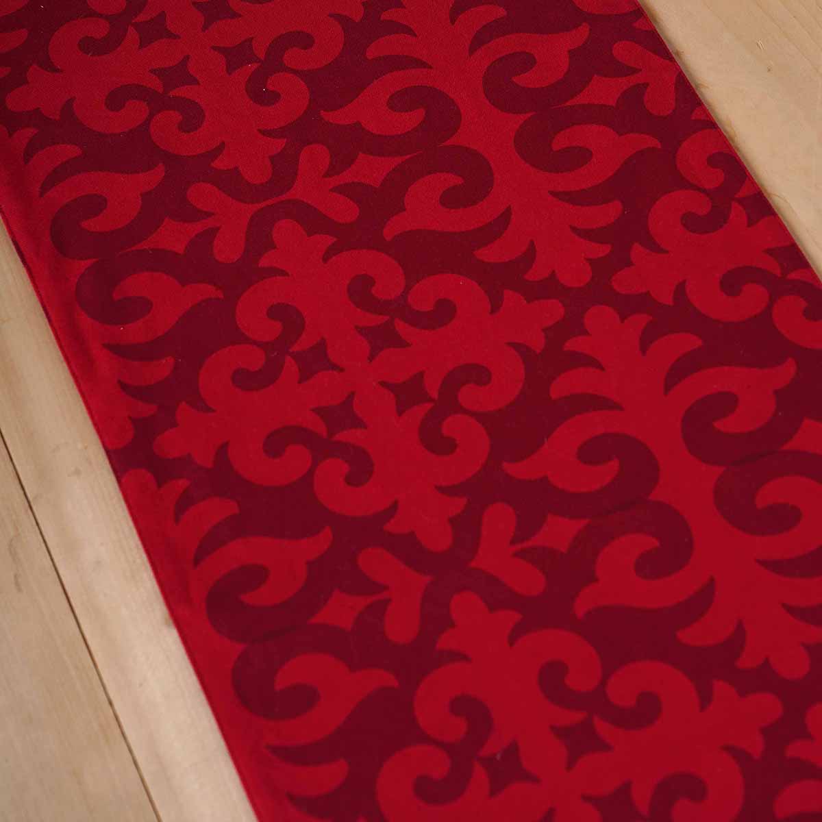 Christmas Red table runner, moroccan print, cotton bohemian table runner, sizes available