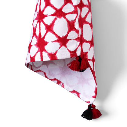 Prism Red Tie Dye Cotton Kitchen Towel | Geometric Pattern | 20 × 28 inches | Set of 2 or 4