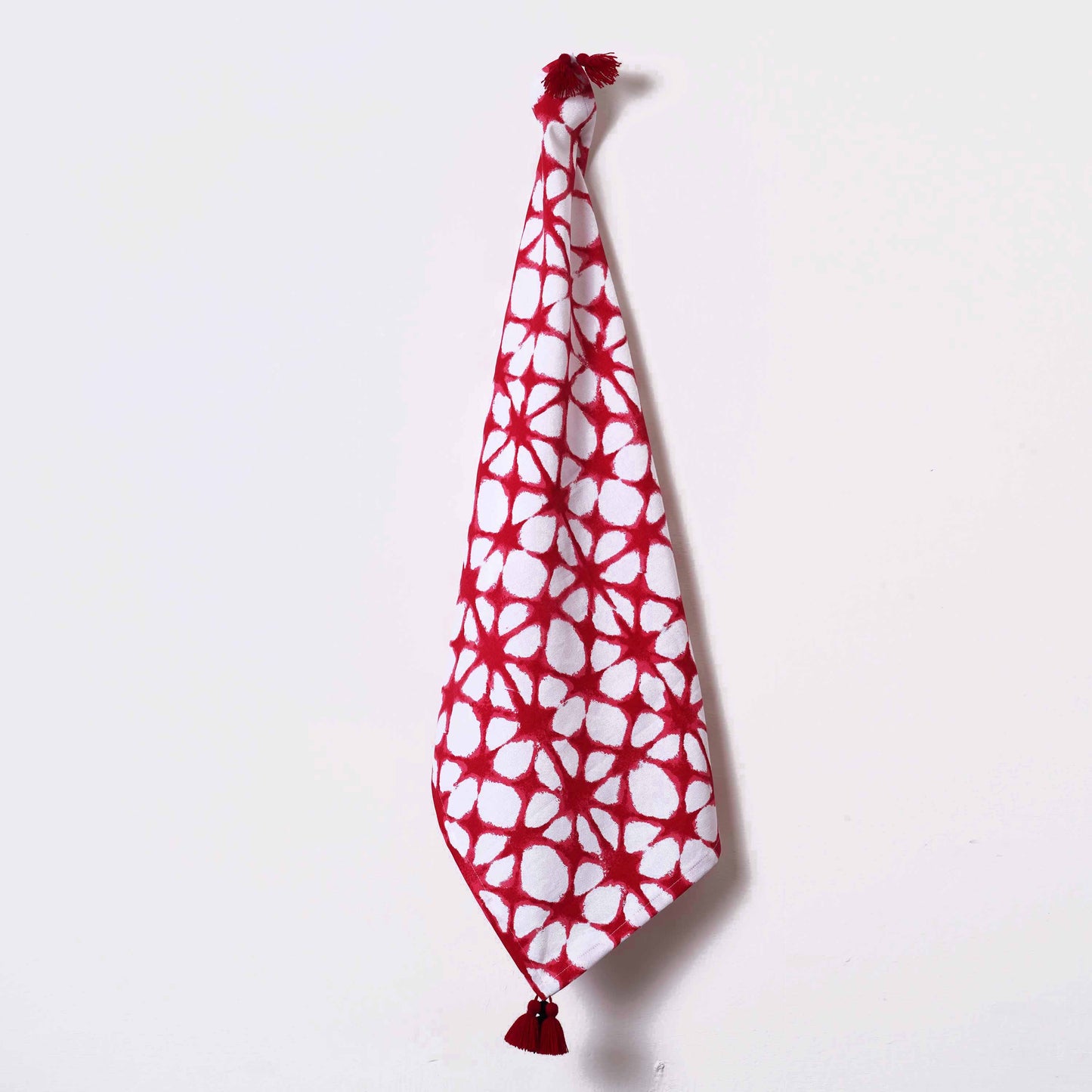 PRISM cotton Table napkin, Red tie dye print on white
