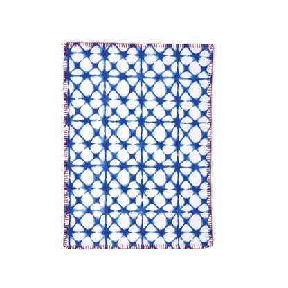 Prism Blue Tie Dye Cotton Kitchen Towel | Geometric Pattern | 20 × 28 inches | Set of 2 or 4