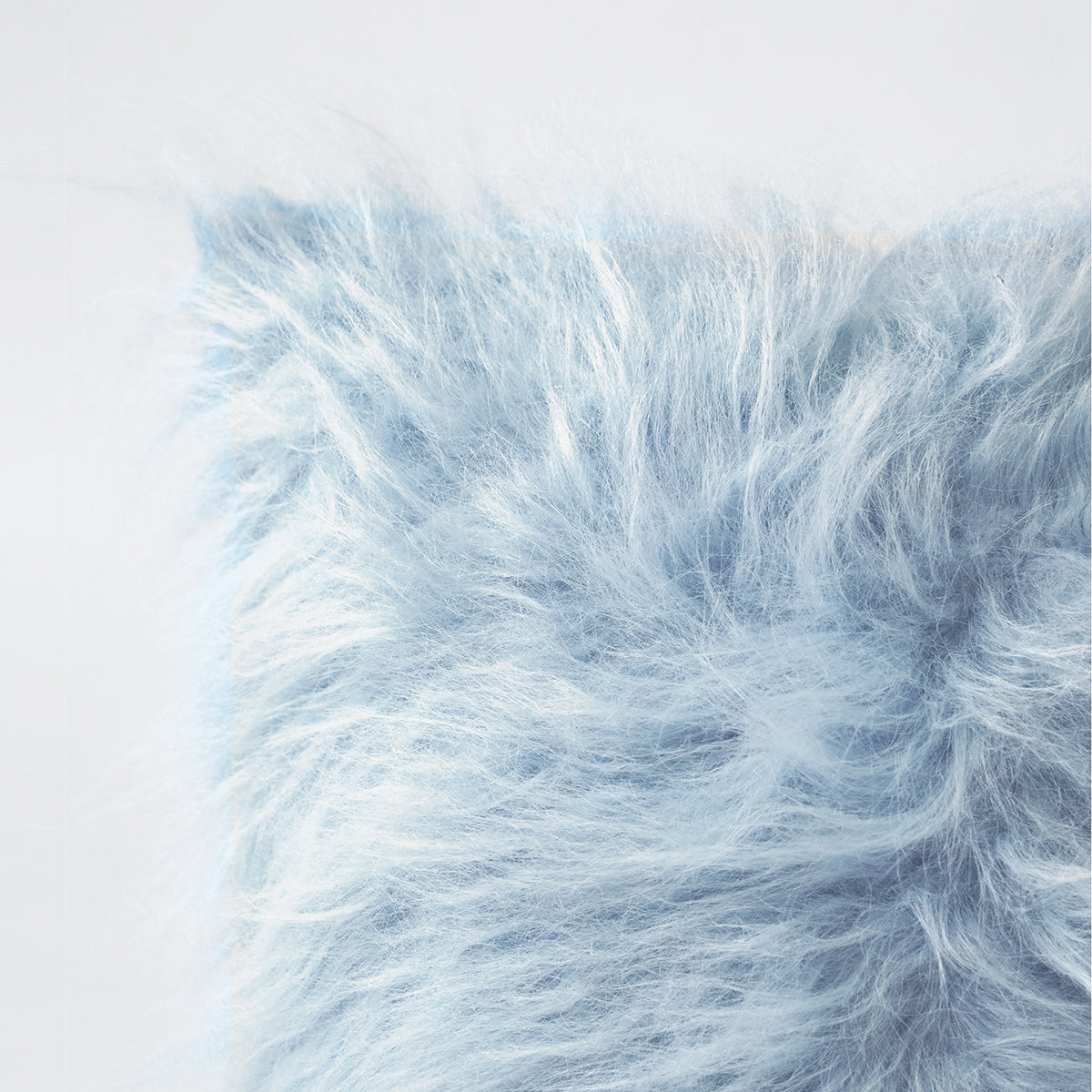 Faux Fur Blue Throw Pillow Cover, sizes available