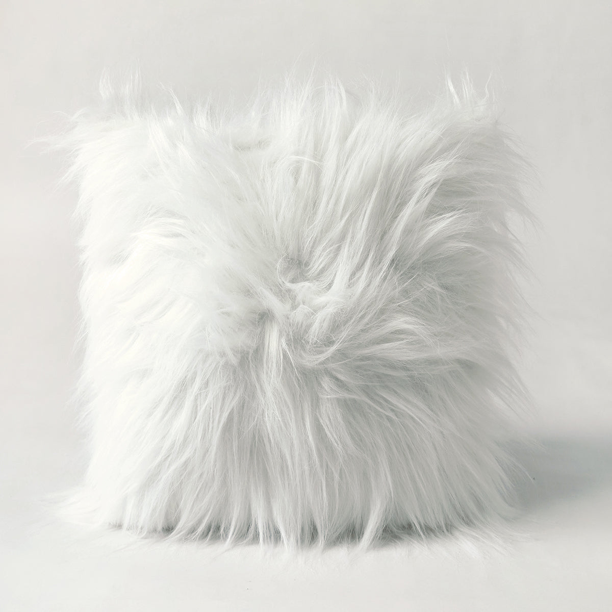 Faux Fur White Throw Pillow Cover, sizes available