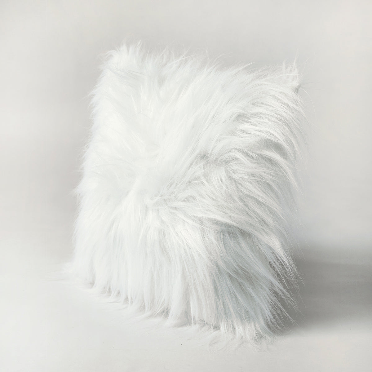 Faux Fur White Throw Pillow Cover, sizes available