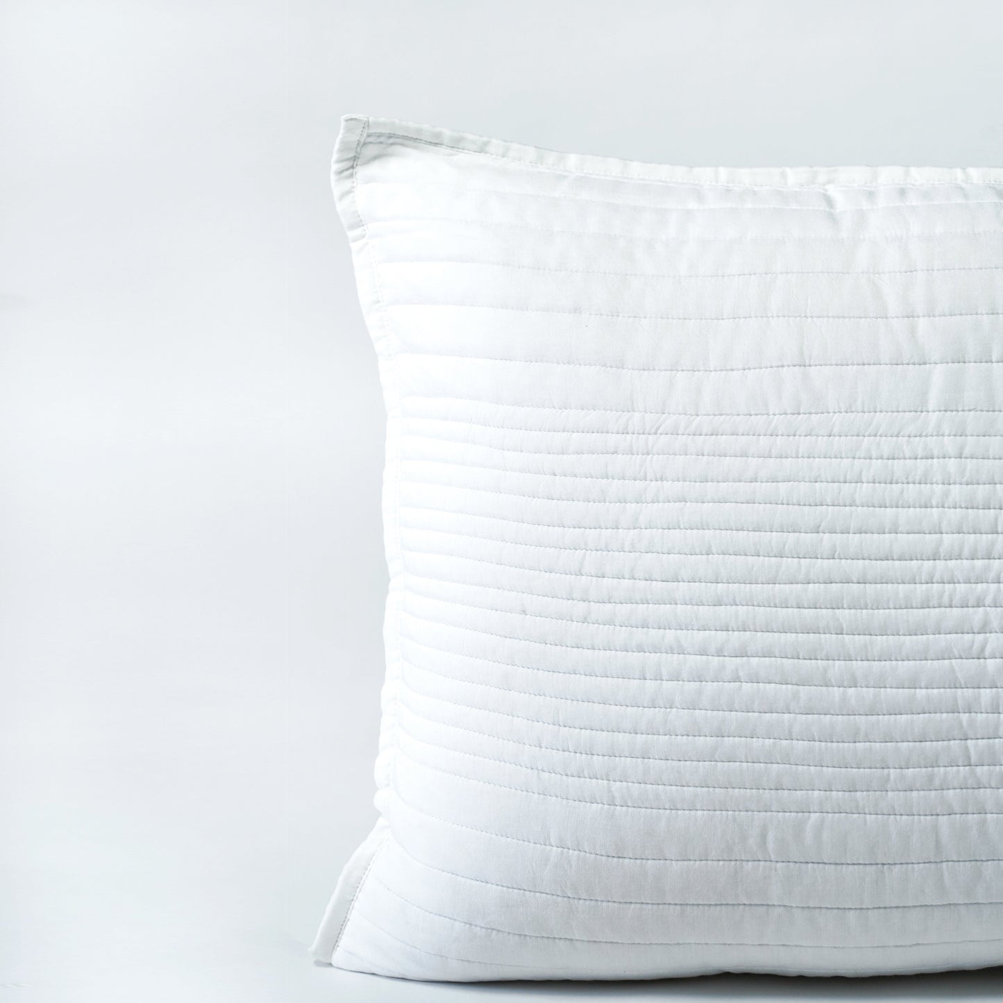 SHWET - White luxury 300TC cotton satin Quilted pillow cases, Sizes available