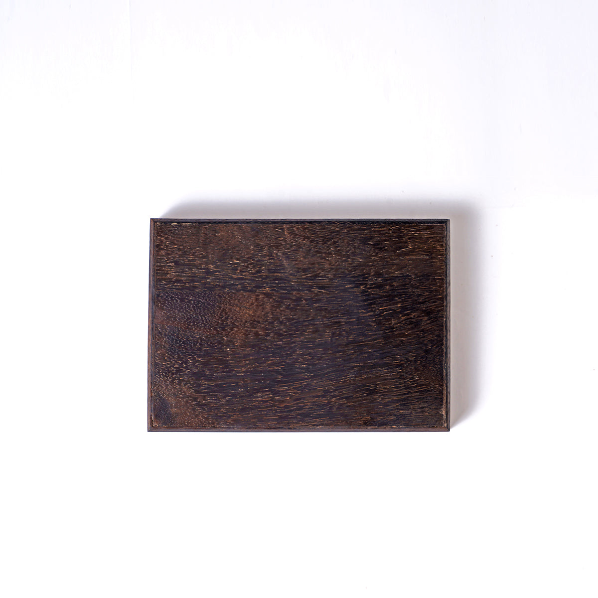 Small rustic mango wood tray, size 5X7 inches, Dark Brown