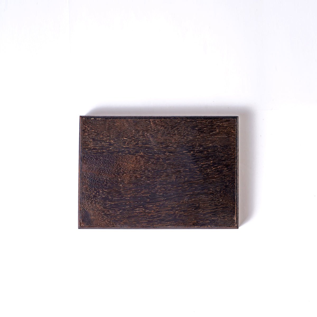 Small rustic mango wood tray, size 5X7 inches, Dark Brown