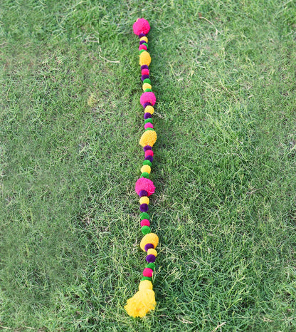Multicolour pompom garland