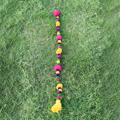 Multicolour Pompom Garland – Handmade | Bohemian & Festive Decor | Per Metre